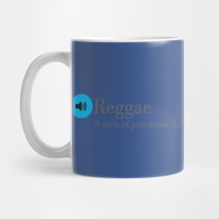 Raggae influenced by Jamaican rastafarian ideas. Mug